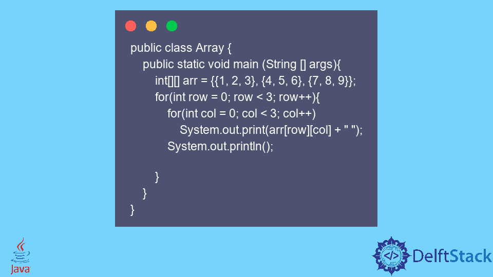 2d-array-in-java-initialisieren-delft-stack